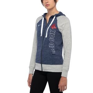 Boston Red Sox Nike Women's In Pocket Gym Vintage Full-Zip Hoodie - Navy